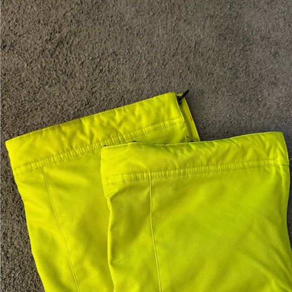 Youth Boys Lime Green Obermeyer Ski Pants w/Adjustable waist and Length Size Lg - Picture 2 of 7